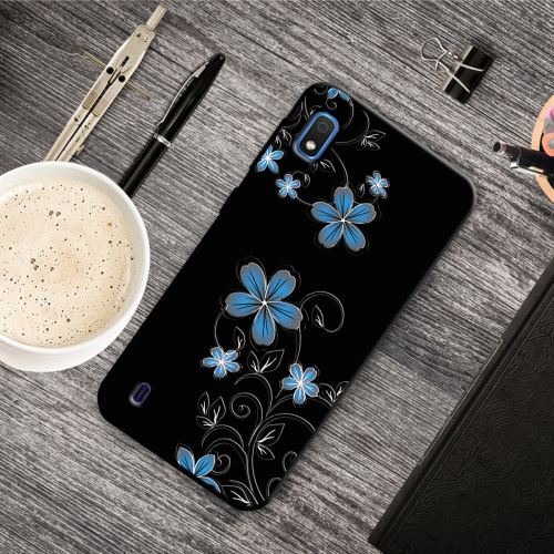 Coque en TPU impression de modèle belles fleurs pour votre Samsung Galaxy A10