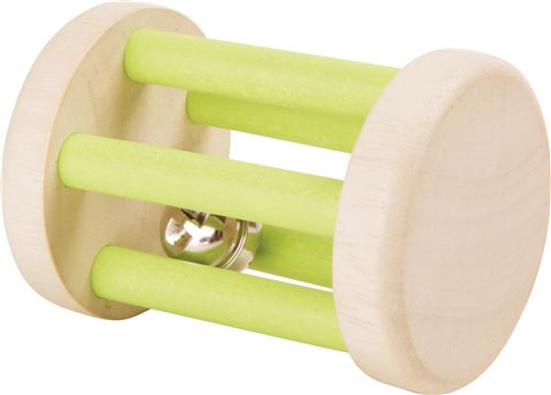 Small Foot hochet horloge rouleau bois 8 cm vert