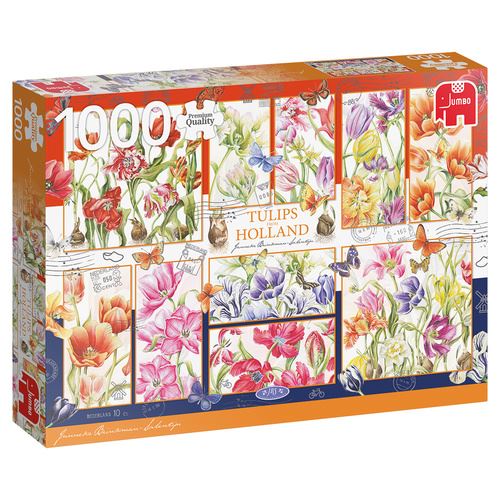 Jumbo puzzle Janneke Brinkman : tulipes néerlandaises 1000 pièces
