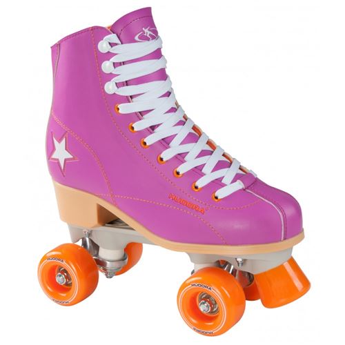 Hudora Patins à Roulettes Disco - Rollers - Violet/Orange - Taille 38