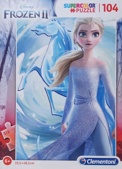 Puzzle 104 pieces elsa et le cheval de glace la reine des neige 2 - puzzle enfant clementoni princesse disney frozen