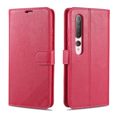 Etui en PU rouge pour votre Xiaomi Mi 10/Mi 10 Pro