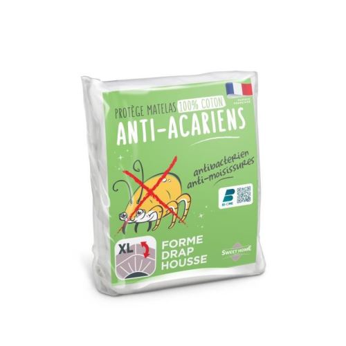 SWEETHOME Protege-matelas 100% coton - Anti-acariens - 160x200 cm