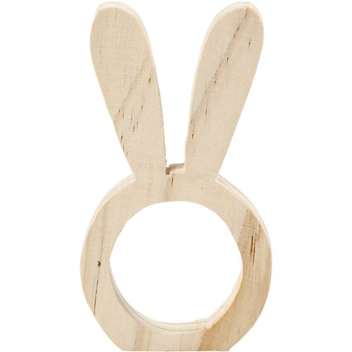 Creotime rond de serviette en bois 9,7 x 5,5 cm vierge 2 pièces
