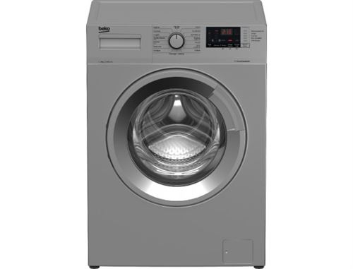Beko WUE6612S0S - Machine à laver - largeur : 60 cm - profondeur : 44 cm - hauteur : 84 cm - chargement frontal - 39 litres - 6 kg - 1200 tours/min - argent