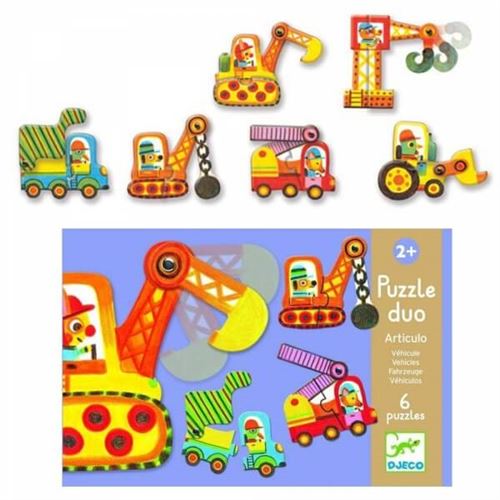 Djeco Puzzle Duo Véhicules 12 pièces - vue 2