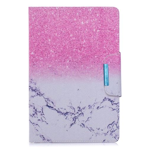 Etui en PU impression de motifs fermoir large élément scintillant et grain de pierre avec support pour votre Galaxy Tab A 10.1 (2019) SM-T510/SM-T515