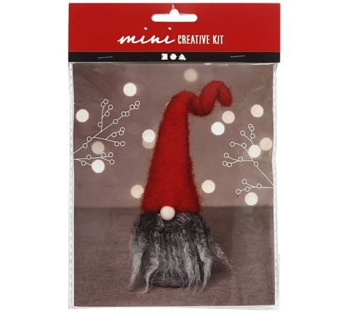 Mini Kit créatif de Noël - Père Noël à feutrer - 13 cm- 1 pce