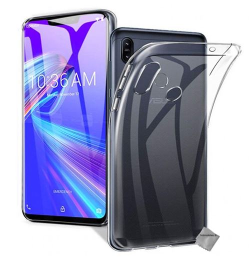 Housse etui coque gel Asus Zenfone Max Pro M2 ZB631KL + verre trempe TRANSPARENT TPU - htdmobiles