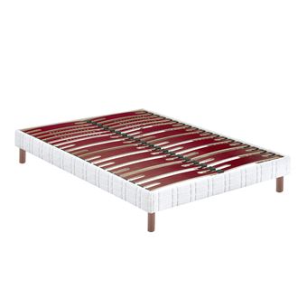 325 Sur Sommier Bultex Confort Morphologique Bi Lattes 14 Cm Pieds 2x80x200 Achat Prix Fnac