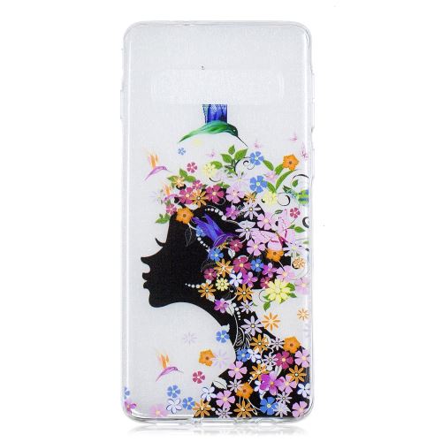 Coque en TPU impression de motifs flexible beauté fleurie pour votre Samsung Galaxy S10