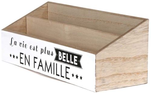 The Home Deco Factory - Porte courrier en bois avec inscription En famille