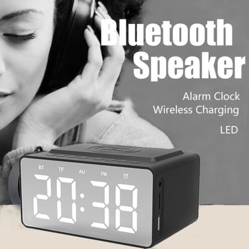 LED sans fil Bluetooth Haut-parleur Réveil sans fil USB Radio FM Port de charge_onaeatza187