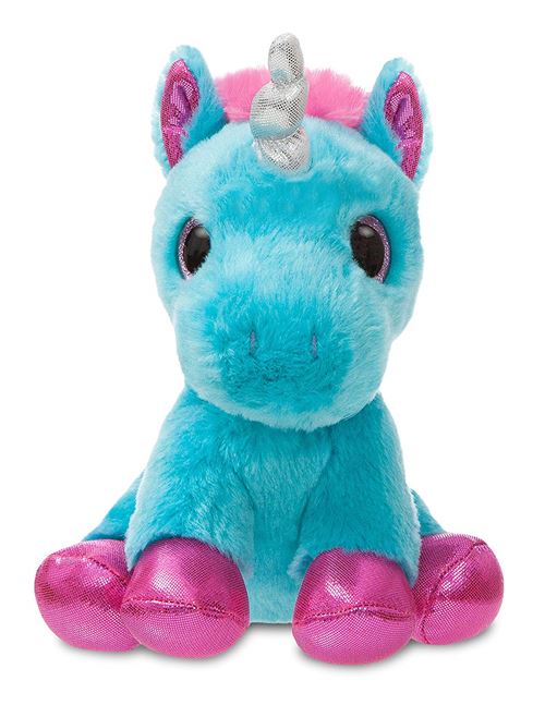 Aurora World 60860 Sparkle Tales Moonbeam Unicorn Peluche, Turquoise, 17,8 cm