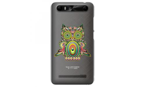 Coque souple pour Konrow Just5 avec impression Motifs chouette psychédélique