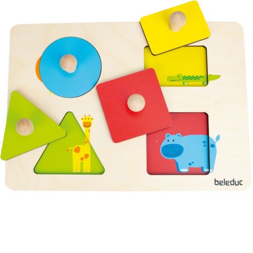 beleduc puzzle forme cache-cache 4 pièces