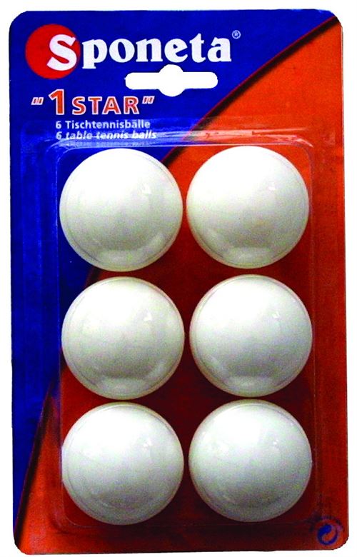 Sponeta Tableau des balles de tennis 1 étoile 6 Pièces