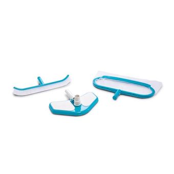 Kit de nettoyage Deluxe pour piscine Intex Bleu et Blanc