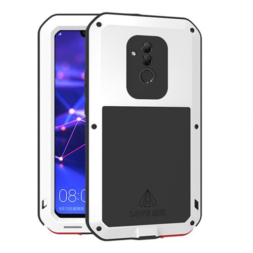 Coque en silicone anti-poussière anti-chocs, anti-choc et anti-projections puissant défenseur blanc pour votre Huawei Mate 20 Lite/Maimang 7