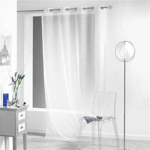 Panneau a oeillets 140 x 260 cm voile sable lissea Blanc