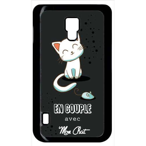 Coque Lg Optimus L7 Ii En Couple Avec Mon Chat Fond Noir