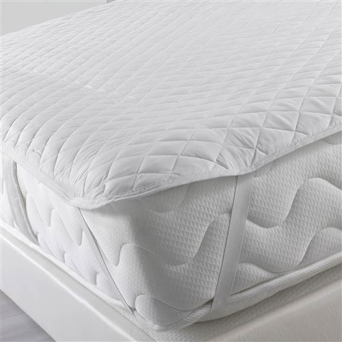 surmatelas avec elastiques 140 x 190 cm microfibre unie mata