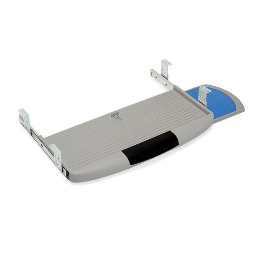 Emuca Porte-clavier, avec plateau auxiliaire, Plastique, Gris