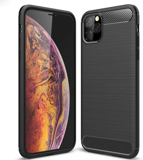 Apple iPhone 11 Pro Max (6.5) Housse Etui Housse Coque de protection Fibre de Carbone [Noir]