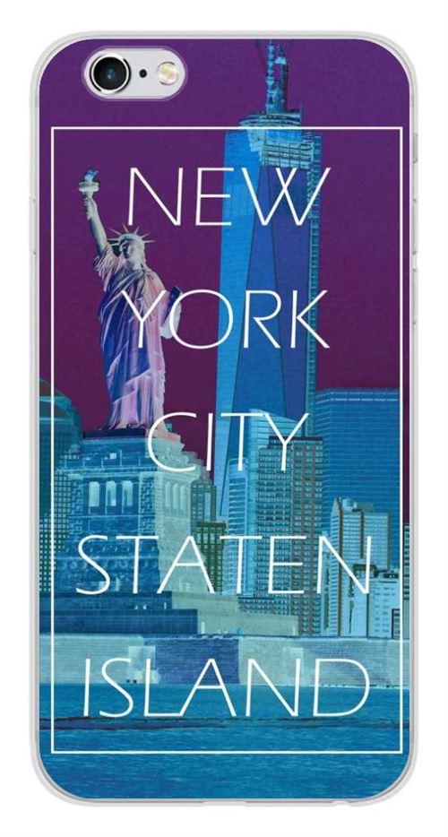 Coque en silicone imprimée compatible iPhone 6 Plus iPhone 6S Plus New york