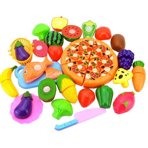 Sunbary 40 Pièces Jeu de Cuisine Fruits et Légumes a Découper Jouet éducatif Jeu Dimitation Cadeau pour Bébé et Enfants
