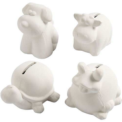 Creative pots pour animaux 7-10 cm blanc 4 pièces