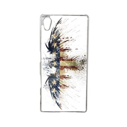Coque aigle americain grunge compatible sony xperia z5 transparent