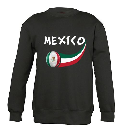 Supportershop Mexique Sweatshirt Mixte Enfant, Noir, FR : (Taille Fabricant : 6 Ans)