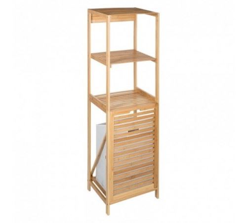 Colonne Salle Bain Etageres Et Panier Linge Bambou Achat Prix Fnac