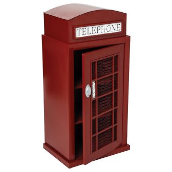 Meuble Etagere Grande Cabine Telephonique Rouge Fonce Achat