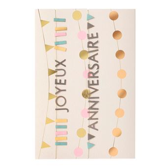 Carte Anniversaire Guirlande Joyeux Anniversaire Draeger Paris Carte De VÅ
