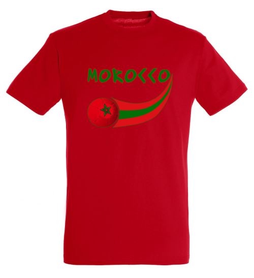 Supportershop Maroc T-Shirt Adulte, Rouge, FR : M (Taille Fabricant : M)