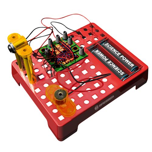 Bresser ensemble électrotechnique junior 13 cm acier rouge 15 pièces
