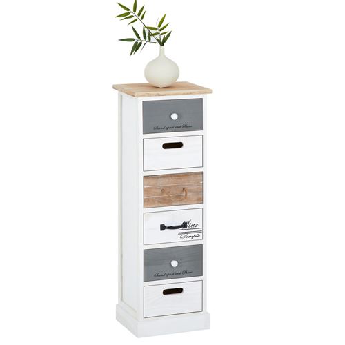 Idimex Chiffonnier Salva 4 Tiroirs Blanc