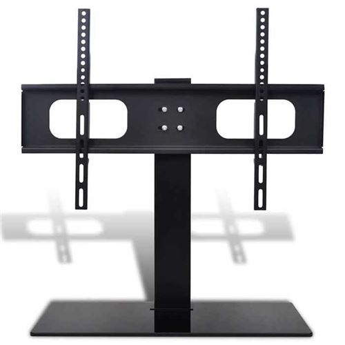 Vidaxl Noir Support Tv Sur Pied Pour Écran 37-55 Pouces Max Vesa, Support De Téléviseur Avec Base, Meuble Tv Au Sol Salon, 50320 - Image 1