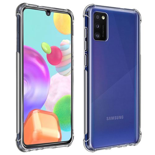 Avizar Pack Protection pour Samsung Galaxy A41 Coque Souple + Film Verre Trempé 9H Transparent