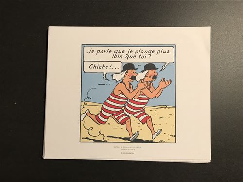 TINTIN - Chiche! - 19,5x24 cm - AFFICHE / POSTER