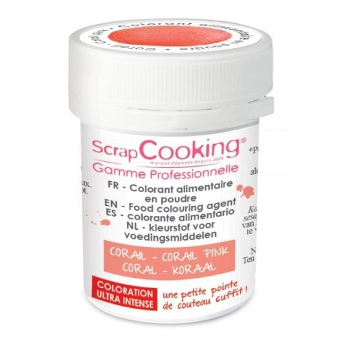 Colorant alimentaire en poudre corail 5 g