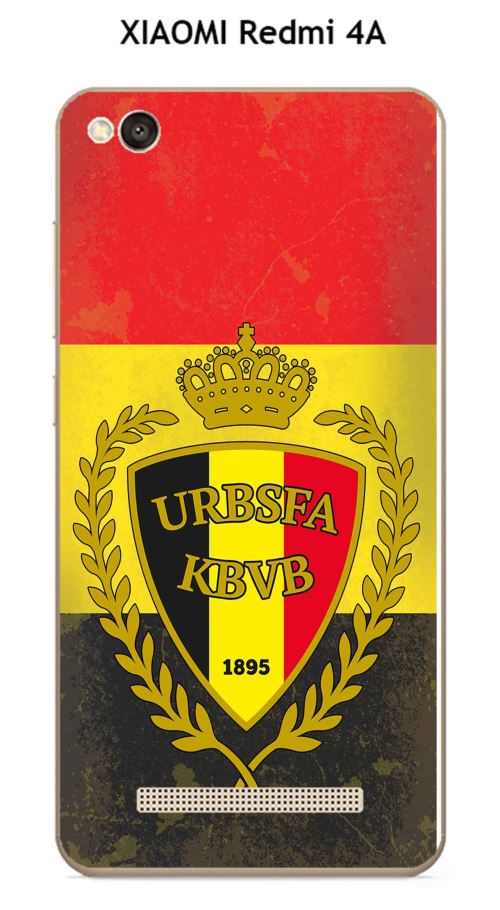 Coque XIAOMI Redmi 4A design Foot Belgique fond drapeau