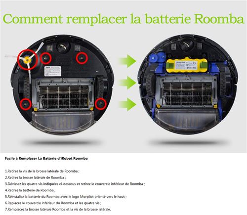 Batterie Ni-MH 4050mAh Roomba iRobot, MORPILOT pour iRobot Roomba