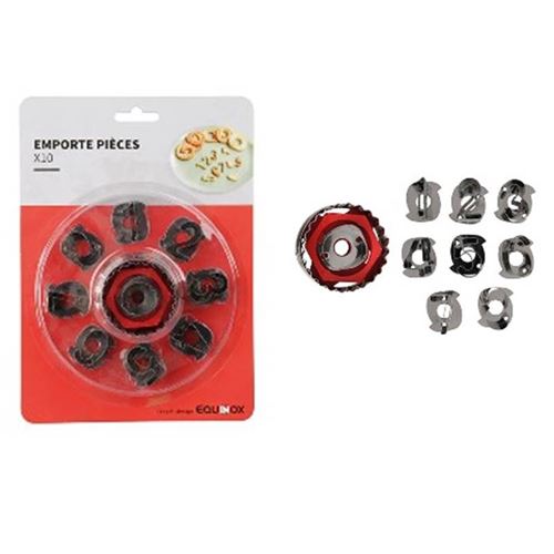 emporte piéces inox 10 chiffres