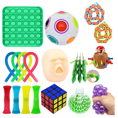 Mankoo Anti Stress Fidget Toy Couleur aléatoire Jouets sensoriels drôles pour soulager Le Stress et Anti-anxiété pour Enfants et Adultes Cadeaux pour garçons et Filles 