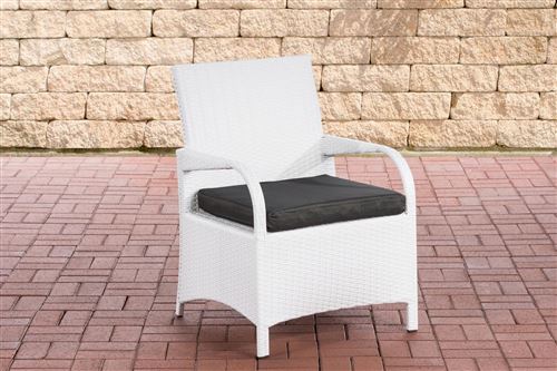 Chaise de Jardin Pizzo en polyrotin , Blanc /Anthracite