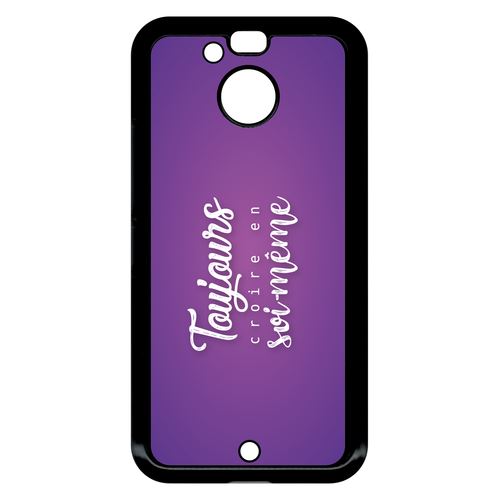 Coque htc 10 evo modèle evo toujours croire en sois meme fond mauve