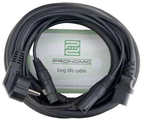 Pronomic Câble pour haut-parleur combinaison courant/signal (6 m)